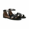 Hermes Santorini Sandal Black